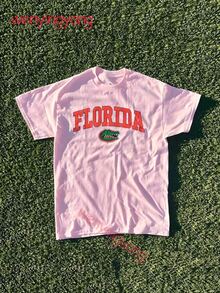 Summer New Short Sleeve Pattern Top ,Vintage Florida State Gators Shirt White New White All Sizes, Shirt Hot New Comfortable Retro Cotton T-Shirt-L91 - 粉色 - 查看 15