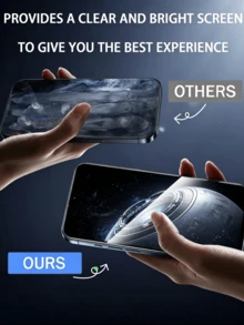2 piezas Película protectora de pantalla, compatible con Infinix y otros modelos, película de vidrio templado de alta definición, dureza 9H, compatible con fundas de teléfono, fácil de instalar, resistente a arañazos, sin burbujas, cobertura completa. - transparente - Ver 6