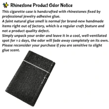 Estuche de cigarrillos de mujer con doble cara brillante de rhinestone, caja de almacenamiento portátil y de lujo con diseño minimalista, regalo ideal para fiestas y uso diario - Cubierta de diapositivas - Ver 7