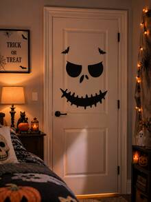 1 Set Halloween Skull Door Decoration Set,Scary Scar Face Holiday Decoration Stickers, Spooky Halloween Door Decor For Porch, Entryway, Haunted House, Indoor Outdoor Party Supplies, Halloween Party Decoration - Ghost Face Door Sticker - View 4