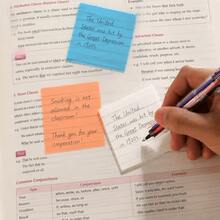300 Sheets Transparent Sticky Notes, 6 Color Lined Memo Pads, See Through Removable Writing Notes, 50 Sheets Each Color For School Study, Office, Planner & Reading,Back To School Season - one-size - View 3