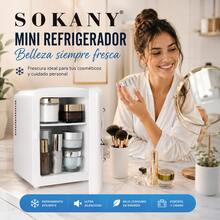 Mini Refrigerador Portátil 4 Litros Sokany SK-21031 Para Auto Y Hogar Enfría Y Conserva Alimentos Bebidas Cosméticos Compacto Eléctrico 12V Y 110V Color Blanco Bajo Consumo - Tipo de Enchufe A Japonés (100V) - Ver 5