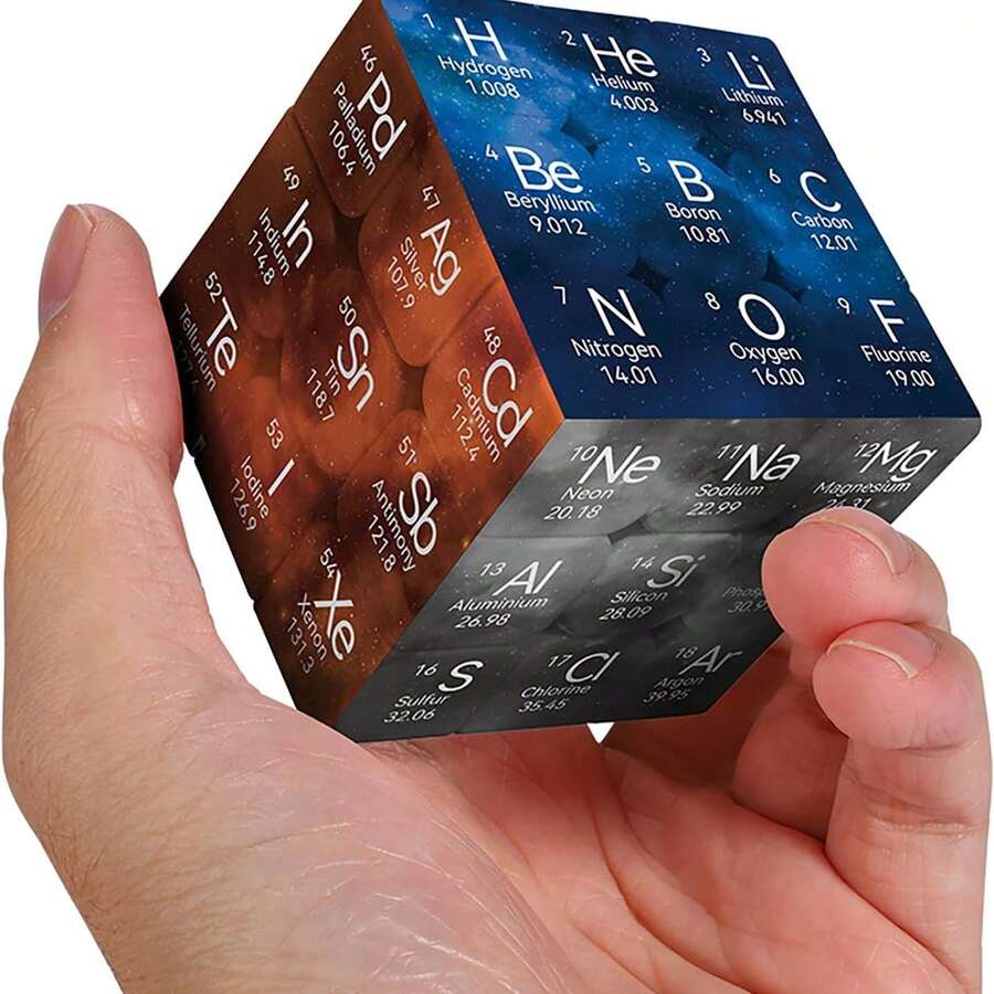 Chemical Element Periodic Table , Educational Puzzle Toy For Students, Middle School Chemistry Knowledge Point 3x3 Cube Gift - Multiple Styles - View 1