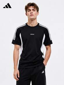Adidas SPORTSWEAR M New Men's Short-Sleeve Sports T-Shirt - Black and White - View 2