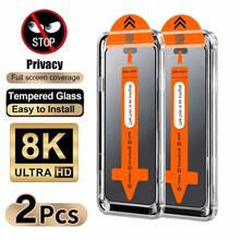 CASECOPS 2Pcs Privacy Anti-Spy Tempered Glass Screen Protector, With Automatic Mounting Tools, Fit For IPhone 17 Pro Max/17 Pro/17 Air/17e/17/16 Pro Max/16 Pro/16e/16/15 Pro Max/15 Pro/14 Plus/13 Pro Max/12 Pro/11 Pro Max/Xs Max And More, Full Coverage, Anti-Scratch, Anti-Fingerprint, Anti-Drop, Suitable For Daily, Office And Home Use - 2Pcs - View 9