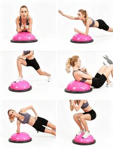 Semi-Balanced Training Ball | Yoga Exercise Ball With Support Straps, Suitable For Balance Training, Strength Exercises, Durable And Lightweight, Ideal For Indoor And Outdoor Use Sport - Multicolor - View 5