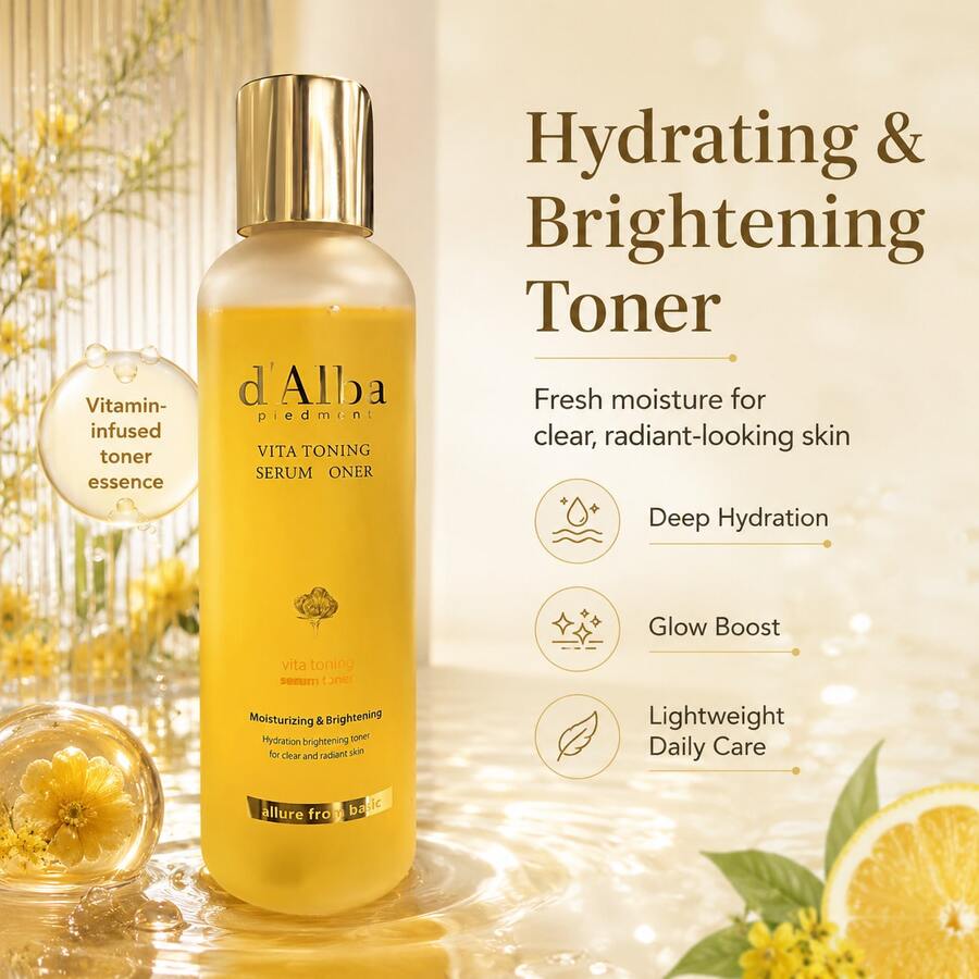 Moisturizing Brightening Toner 180ml, Improves Dryness And Peeling, Nourishes And Makes Skin Smooth And Soft, Shrinks Pores. Suitable For All Seasons And Times Of Day. Can Be Used As A Pre-Makeup Dampening Treatment. Suitable For Both Men And Women. - Other - View 1