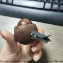 Original Handmade Car Small Round Egg-Shaped Diffuser Wood, Natural Black Walnut Color Car Aromatherapy Diffuser, Car Air Vent Diffuser, Car Interior Fragrance Essential Oil Diffuser Wood, Fragrance-Free - A - View 9