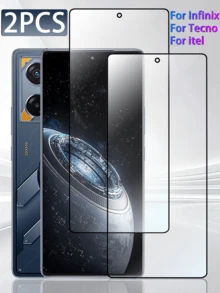 2 piezas Película protectora de pantalla, compatible con Infinix y otros modelos, película de vidrio templado de alta definición, dureza 9H, compatible con fundas de teléfono, fácil de instalar, resistente a arañazos, sin burbujas, cobertura completa. - transparente - Ver 93