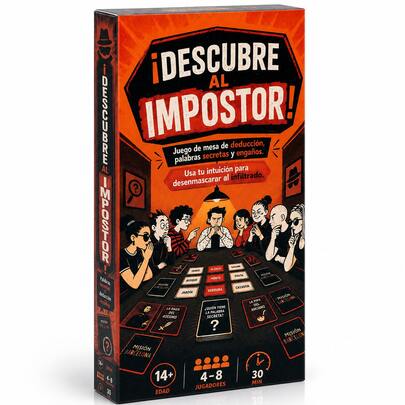 Spanish Descubre Al Impostor Card Game Secret Word Deduction Game Hidden Role Bluffing Strategy Mystery Game With Clue Giving Voting Role Reveal Secret Missions Suspicion And Social Deduction For Game Night Travel And Party Entertainment