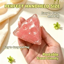 1pc-Squishy Ice Cream Cheese, Colorful Mini Cheese-Shaped Realistic Figurines, With Smooth And Soft Surfaces, Portable Desktop Handheld Accessories - Sleep Aid - Birthday Gift - Holiday Gift - Emotional Healing Toy - Multicolor - View 6