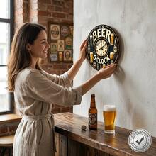 2D Flat Wooden Wall Decor Sign, Not A Clock, Non-Moving, Vintage "Its Beer" Rustic Country Style Beer Theme Art - Rustic Beer Theme - View 17