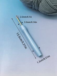 Fixed Punch Needle, Metal Needle Tip With Colorful Handle, Available In 2.5mm / 3.5mm Needle Diameter Specifications, Suitable For Different Thicknesses Of Embroidery Thread, Ideal For Punch Needle Embroidery, Tufting And Other Handmade Crafts, Practical Punch Needle Accessory - Fixed-head Colored Punch Needle - View 9