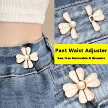 4/6/8Pairs Pants Waist Tightener, Loose Jeans Button, Seamless And Tool-Free Jeans Button Tightener, Adjustable Jeans Button Tightener, 8-Petal Flower Instant Button Pin - Multicolor - View 4