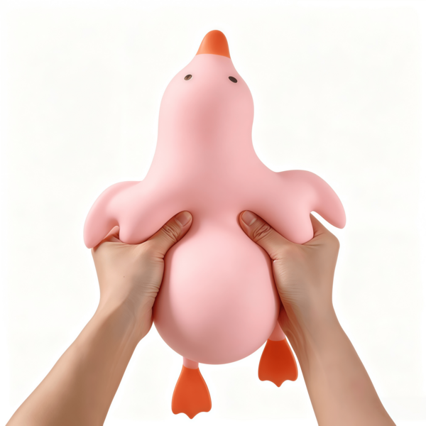 1 pieza Juguete blando y lindo de pato para apretar - Bola antiestrés, diseño adorable de pato, apretable, recuerdos para fiesta de cumpleaños--Squishy-Squishys-Squishies-Juguetes Squishy-Squishy crujiente