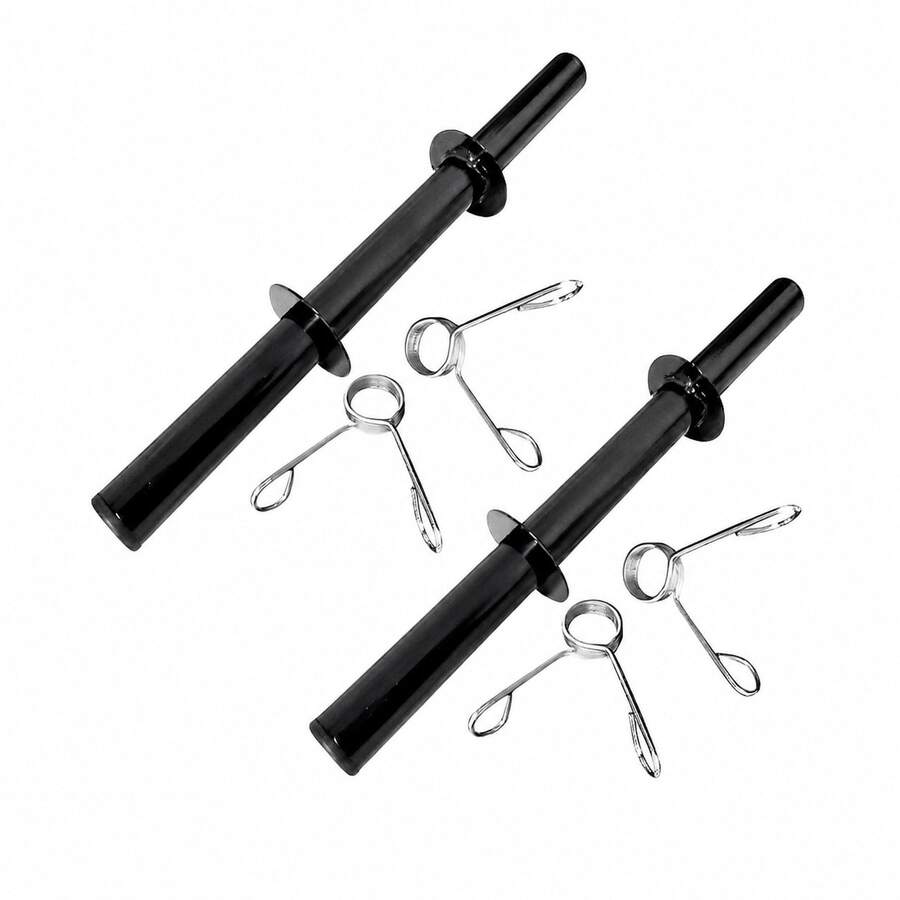 LÍSIA SPORT 02 Barras oca de 40 cm para halteres anilhas peso musculação academia exercícios físico com presilhas o par