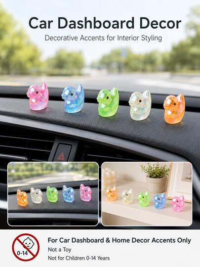10 piezas Mini esculturas de patos de colores, figuritas de patos multicolor, decoración de paisaje de jardín en miniatura, manualidades DIY para plantas en maceta, regalos para fiestas, esculturas de animales, decoración de tablero de coche, decoración de fiesta de cumpleaños (No es un juguete, solo para uso decorativo en coche y hogar)