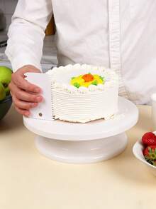 Plato giratorio para tartas de 360°, soporte para decorar tartas, bandeja de horneado de giro fácil, plato de exhibición para decorar cupcakes, herramienta de horneado DIY multifuncional - Multicolor - Ver 3