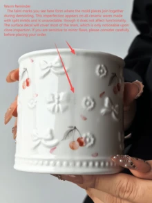 1 buah Toples Penyimpanan Keramik Motif Bunga, Wadah Penyimpanan Kedap Udara Silinder Lurus Serbaguna, Wadah Keramik Bulat Tertutup, Tempat Biji Kopi, Cocok untuk Bumbu Dapur, Kopi, Biji-bijian, Permen, Kue, Dekorasi Meja Dapur Rumah - MultiWarna - View 12