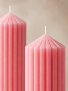 Pink Giant Tooth Pillar Candle, Decorative Shaped Candle, Smokeless Soy Wax, Multiple Sizes, Suitable For Daily Decor, Wedding Scene Arrangement, Birthday Party Atmosphere, Dining Table, Living Room, Counter Display, Christmas, Halloween, Holiday Gift - Pink - View 7