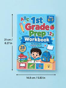 Children's English Reading Writing Math Graphic Pattern Logic Educational Workbook Early Learning Notebook Back To School Supplies Teacher Classroom Reward A5 Notebook Holiday Learning Gift - 彩色 - 查看 10