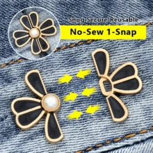 4/6/8Pairs Pants Waist Tightener, Loose Jeans Button, Seamless And Tool-Free Jeans Button Tightener, Adjustable Jeans Button Tightener, 8-Petal Flower Instant Button Pin - Multicolor - View 3