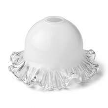 1 pieza Pantalla de lámpara de acrílico, Pantalla de lámpara con forma de flor de magnolia blanca, Adecuada para base de rosca E26/E27, Pantalla de lámpara colgante DIY, Pantalla de lámpara decorativa, Accesorio de luminaria - Semicircular - Ver 2