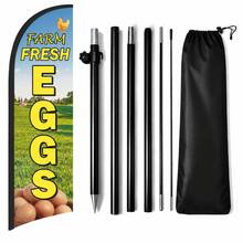 RXDAMTECH Commercial Egg Feather Flag, 8.2FT Outdoor Advertising Curved Banner (Includes Flag Pole And Ground Stakes) - Tear-Resistant Polyester Egg Sign For Stores And Events - Advertising Flag - View 10