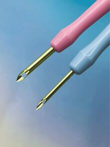 Fixed Punch Needle, Metal Needle Tip With Colorful Handle, Available In 2.5mm / 3.5mm Needle Diameter Specifications, Suitable For Different Thicknesses Of Embroidery Thread, Ideal For Punch Needle Embroidery, Tufting And Other Handmade Crafts, Practical Punch Needle Accessory - Fixed-head Colored Punch Needle - View 3