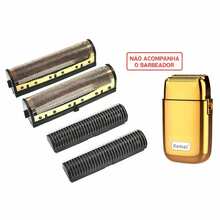 Kit Compativel Para Barbeador Shaver Ke mei km TX1 2 Telas + 2 Laminas Peças De Substituição Profissional - Visão 9