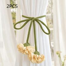 1pc Woven Curtain Tieback Rope Clip Curtain Fastener Buckle Suitable For Bedroom Living Room Home Decor - Multicolor - View 6