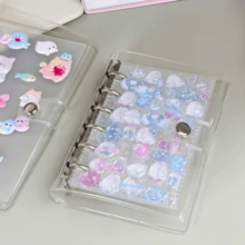 1pc A7 A6 M5 Size Shiny Star Transparent Leaf Binder, Laser Holographic Binder, Transparent Inner Page Refill, PP Material Refill Page, PET Transparent Sticker Book, Binder Set, Notebook Set, Transparent Sticker Book - Multi-color - View 7