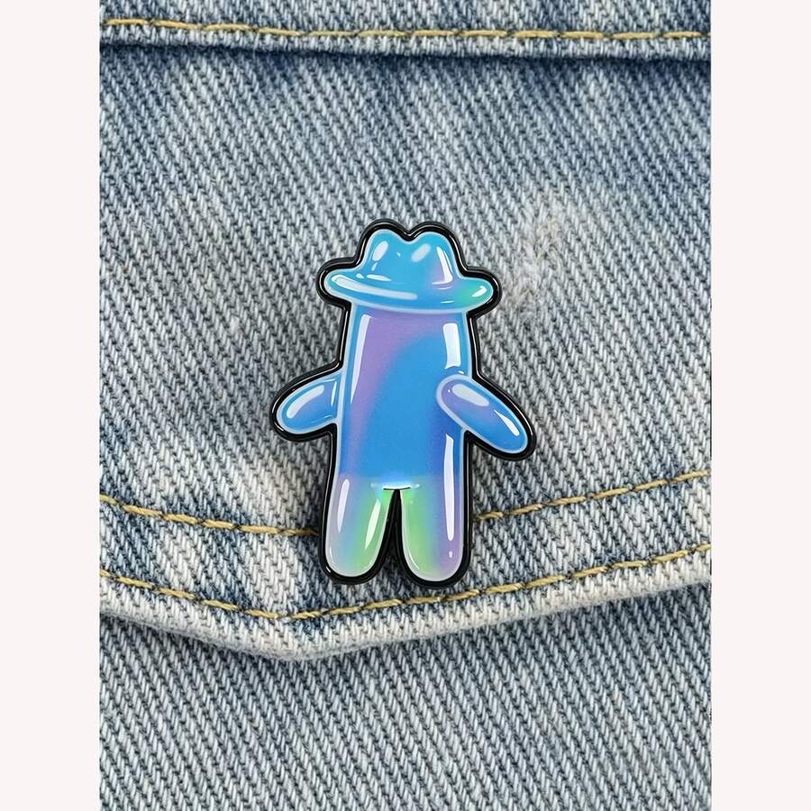 Cartoon Bubble Buddy Enamel Brooch Classic Anime Character Merchandise Fun Lapel Pin Jewelry Gift For Friends - Multicolor - View 1