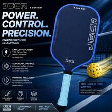 Unisex Pickleball Paddle, Carbon Fiber Honeycomb Core, 16mm Thick, Comfortable Grip, Lightweight, USAP Certified, Includes Paddle Cover - Blue - View 2