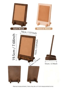 1PC Desktop Cork Message Board, Vertical Felt Board, Desktop Push Pin Note Photo Display Rack, Mini Bulletin Board, Suitable For Rural Desktop Message Boards In Bars, Bedrooms, And Living Rooms. - Multicolor - View 2