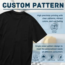 Retro Surfaddict, Vintage Surf Lover, 100% Cotton, Oversized Soft Breathable, Casual Crewneck, Short Sleeve Top, Summer Vibes, Streetwear Aesthetic - 黑色 - 查看 5