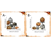 1/2pcs Halloween Pumpkin Static Window Clings, Double-Sided Reusable Glass Stickers For Home Kitchen Door, Holiday Party Decoration, Thanksgiving Autumn Window Decals - Pumpkin Window Decal - View 14