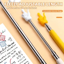 1pc 8-Color Retractable Finger Pointer, Teacher's Telescopic Teaching Pointer, Stainless Steel Mini Retractable Pointer, Kindergarten & Elementary Classroom Whiteboard Reading Guide Stick, Children's Early Education Tutoring Reading Pointer, Lightweight Portable Interactive Game Indicator Stick, Home & School Universal Teaching Aid With Colorful Silicone Handle, Telescopic Pointer For School Back To School Supplies - View 5