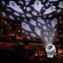 Halloween Ghost Projection Light, USB Powered, 360° Adjustable Angle. Can Project Floating White Ghost Patterns, Perfect For Bedroom, Living Room, Party And Other Occasions. Top Gift Choice For Birthday And Halloween. - Ghosts - View 4