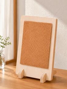 1PC Desktop Cork Message Board, Vertical Felt Board, Desktop Push Pin Note Photo Display Rack, Mini Bulletin Board, Suitable For Rural Desktop Message Boards In Bars, Bedrooms, And Living Rooms. - Multicolor - View 4