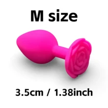 Plug Anal de Silicone com Base de Rosa Rosa, Plug Anal Estimulante para Massagem, 3 Tamanhos, Adequado para Iniciantes a Avançados, Plug Anal de Silicone Macio, Suave e Macio, Fácil de Usar, Brinquedo Sexual Adulto, Acessório Sexual para Flertar em Casais, Ferramenta de Aprimoramento de Relacionamento, Ferramenta de Massagem de Estimulação Anal da Próstata, Presente Sexy, Unissex, Vestível para Estimulação ao Ar Livre, Silicone Premium Ultra Macio - Tamanho Único - Visão 9