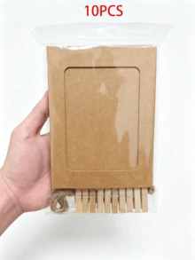 30PCS Paper Picture Frames, Kraft Paper Hanging Picture Frame Displays, Suitable For 4x6 Inch Frames, For Home Wall Decoration, School And Office Decoration. - Regular Model - View 12