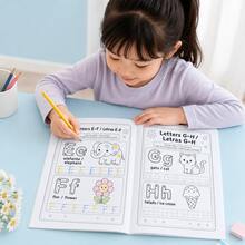 English Spanish Bilingual Children's Enlightenment Practice Book Letters Numbers Words Tracing Coloring Picture Book Back To School Early Education Activity Workbook Teacher Classroom Reward Learning Small Gift - 彩色 - 查看 3