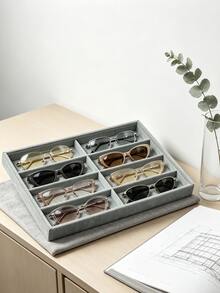 Grey Soft Inner Scratch Resistant Removable Divider Jewelry Box Cosmetic Storage Decor Tray Ornament Organizer Drawer Storage Rack Storage Box Storage Organizer Home Decoration Bedroom Decoration Room Decoration Office Storage Vanity Dresser - Multicolor - View 8
