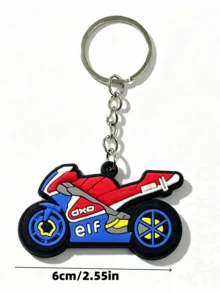 5Pcs/10pcs Motorcycle Keychains, PVC Sport Bike Key Rings, Cool Car Backpack Pendant, Biker Gift Accessories For Men Teen Boys - A - View 7