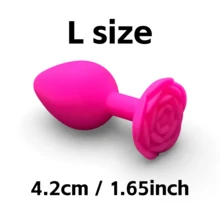 Plug Anal de Silicone com Base de Rosa Rosa, Plug Anal Estimulante para Massagem, 3 Tamanhos, Adequado para Iniciantes a Avançados, Plug Anal de Silicone Macio, Suave e Macio, Fácil de Usar, Brinquedo Sexual Adulto, Acessório Sexual para Flertar em Casais, Ferramenta de Aprimoramento de Relacionamento, Ferramenta de Massagem de Estimulação Anal da Próstata, Presente Sexy, Unissex, Vestível para Estimulação ao Ar Livre, Silicone Premium Ultra Macio - Tamanho Único - Visão 8