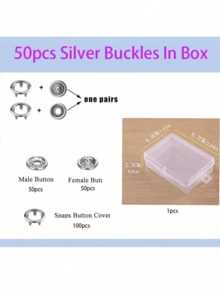 EDCUEBE7 100 套多功能 5 爪按扣安装套件，带无缝按扣和手钳 - 简单高效的按扣紧固工具（随机颜色） - 推薦組合 - 查看 17