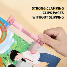 1PC Portable Creative Double-Headed Book Clip, Portable Foldable Reading Stand, Cross-Border Book Fixing Reading Clip, Suitable For Students' Storage And Reading, Office Workers' And Classification Storage, Suitable As A Gift. - Sets - View 6