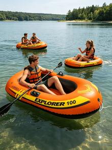 Portable Inflatable Kayak-Multi-Person Load Bearing,Equipped With Stable Hand Grips,Small Inflatable Water Boat/Inflatable Rubber Boat/Inflatable Float Boat,Explosion-Proof And Wear-Resistant,Suitable For Lakes,Rivers,Fishing And Outdoor Water Sports - Multiple Specifications - View 4