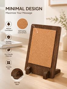 1PC Desktop Cork Message Board, Vertical Felt Board, Desktop Push Pin Note Photo Display Rack, Mini Bulletin Board, Suitable For Rural Desktop Message Boards In Bars, Bedrooms, And Living Rooms. - Multicolor - View 3